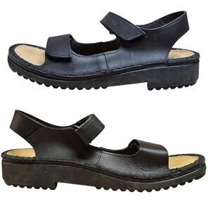 NAOT Karenna Black Leather Slingback Strappy Sandals Shoes Women's US 10 10 1/2